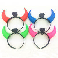 24pcs LED Devil Horn Headband Light Hairband Hairband Glowing Party Woman Girls Cosplay Birthday Wedding Decoration