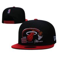 หมวก nba หมวกแก็ปผู้ชาย Retro NBA summer baseball cap bucks bulls basketball team Miami 76 couples embroidery flat hat along the movement