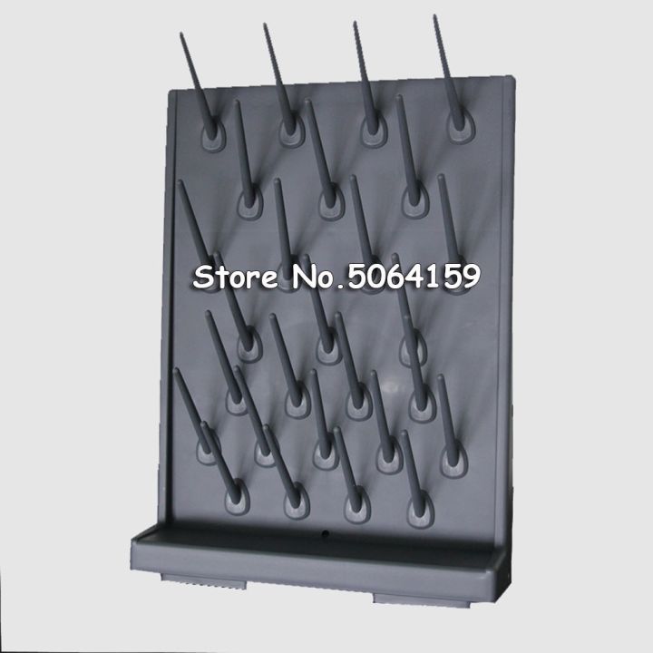 intbuying-drying-rack-pp-27-pegs-wall-mount-desk-top-in-grey-lab-supply-cleaning-equipment