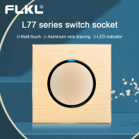 FLKL 13amp Wallสวิทช์ไฟGoldenแผงอลูมิเนียมขัดเงาโคมไฟโมเดิร์นสวิทช์Universal 3พินปลั๊กจุดซ็อกเก็ตUSBไฟฟ้าOutlet SuizปิดLampu 1/2/3/4 Gang 1/2 Way 20Aน้ำHearter Airconสวิตช์กระดิ่งประตูขาตั้งกล้อง