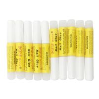 10 Pcs Nail Special Quick-drying Glues Super Concentrated Strong Transparent Patch Styling Glues 2g Yellow Powder Standard Glues Adhesives Tape