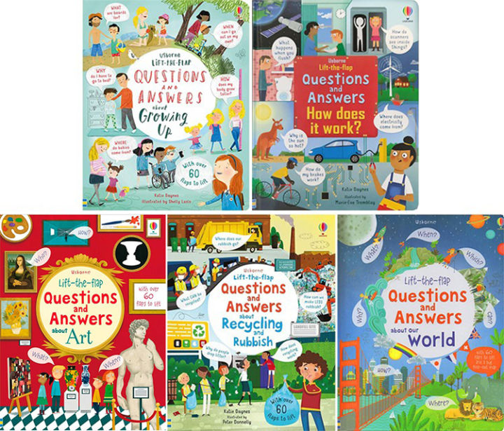 set-2-english-original-you-ask-me-and-answer-series-5-volumes-for-sale-5-6-years-old-usborne-lft-the-flap-questions-and-answers-about-you-ask-me-and-answer-series-our-world-encyclopedia