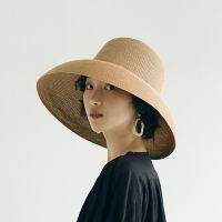 Women Summer Sun Hat Big Eaves Beach Japanese Hepburn Style Holiday Fold Fisherman Cap Temperament Flat chapeau de paille