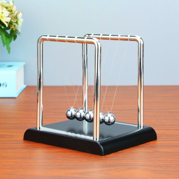 แบบพกพา-newtons-cradle-บาลานซ์ลูกบอลโลหะวิทยาศาสตร์ของเล่นวิชาฟิสิกส์ฟิตเนสฟิงเกอร์บอลของเล่นสำหรับเดสก์ท็อปป้องกันความเครียด