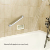 19.7in Space Aluminum Shower Grab Bar Bathroom Space Aluminum Bathtub Handle Anti-Skid Handrail Grab Bar for Home Hotel White