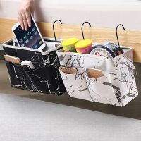 【CW】☞♛  Bedside Hanging Organizer Storage Wardrobe Canvas Bedroom Magazine Tote Organizador