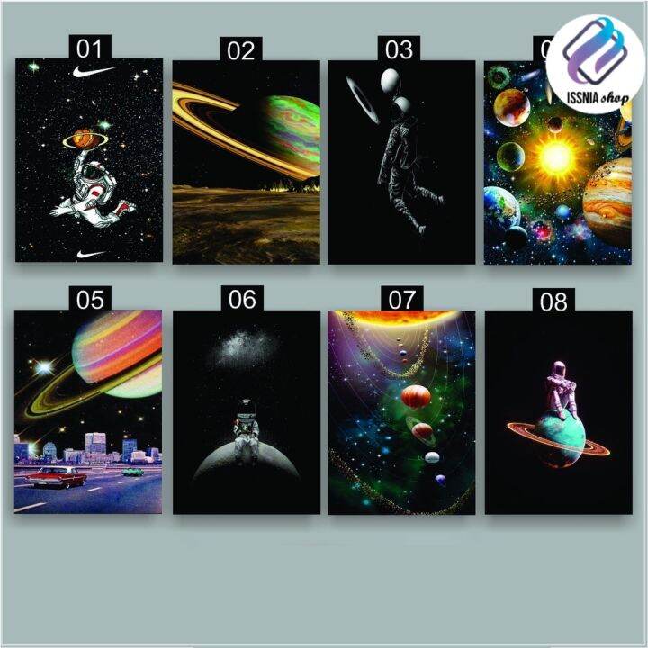 Hiasan dinding dekorasi astronot planet angkasa hiasan gantung gambar