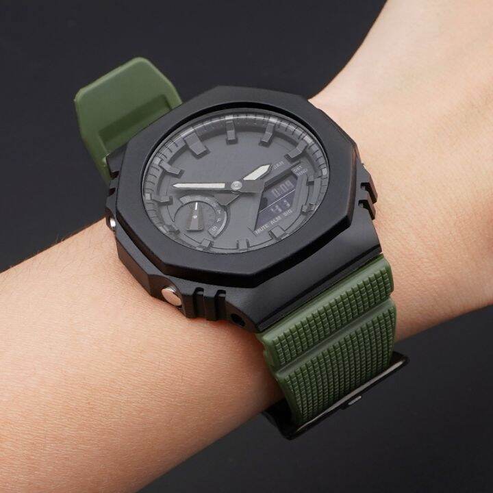 rubber-band-for-g-shock-ga2100-gm2100-16mm-men-sport-diving-accessories-release-watchband