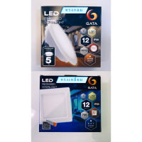 โคมดาวไลท์ LED 5 นิ้ว 12W DAY (Slim PST1) (แบบกลม) และ (แบบเหลี่ยม)