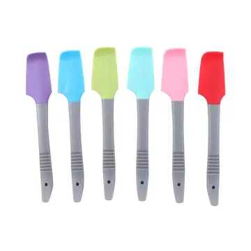 3Pcs Non-Stick Silicone Cream Scraper Bread Cake Butter Spatula Mixer Oil  Brush Pastry Spatulas Wooden