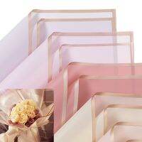 【YF】♛  5pcs/Pack Wrapping Paper Border Korean Half Transparent Packing Florist Bouquet Material