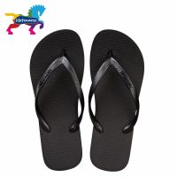 Hotmarzz Women Slim Black Flip Flops Summer Beach Sandals Rubber Designer Shoes nd Slides Home Shower Slippers