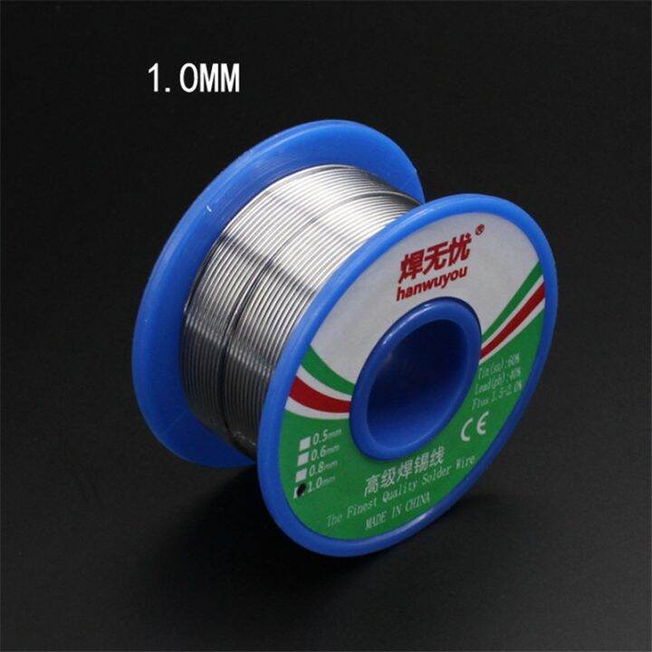 60-40-solder-wire-rosin-core-tin-solder-wire-soldering-welding-flux-1-5-2-0-iron-wire-reel-50g1-0mm