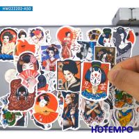 50Pieces Ukiyo-e Tattoo Girls Japanese Geisha Dancer Laptop Motorcycle Car Stickers for Phone Case Guitar Helmet Skateboard Bike