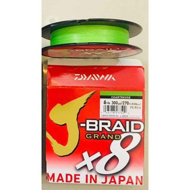 Daiwa J-Braid X8 Grand Fishing Line - Super Strong Abrasion Resistant