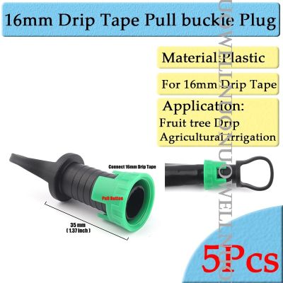 ；【‘； 5Pcs 16Mm Irrigation Drip Tape Connectors Tee Elbow Plug Repair Joints Agricultural Water Saving Irrigation Hose Nut Connector