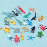 24pcs Mini Simulation Small Marine Animal Model Toy M7C6