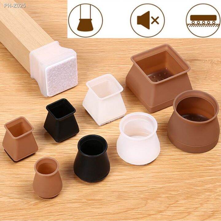 Non Slip silicone chair leg caps felt rubber furniture feet protector