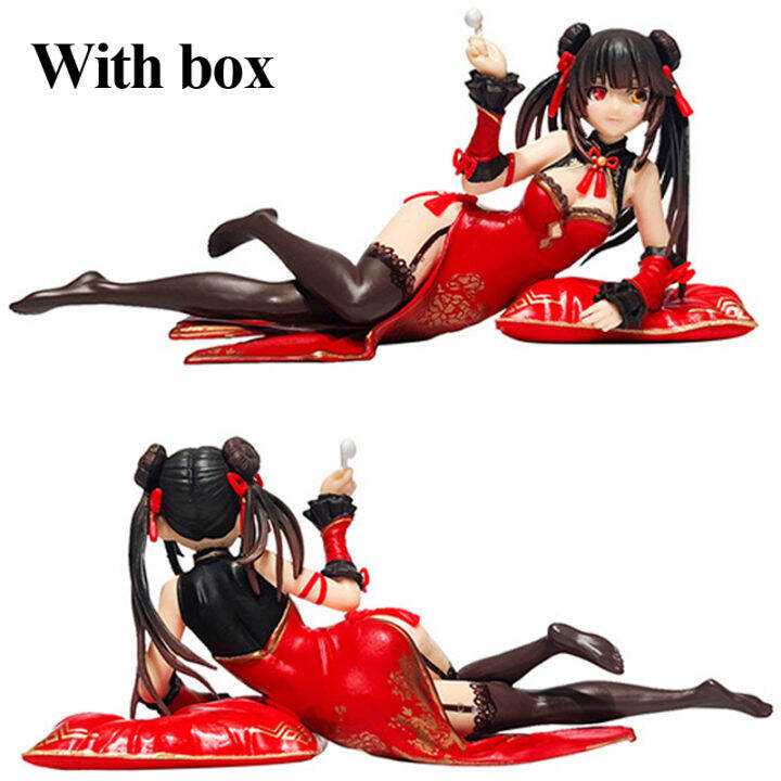 อะนิเมะวันที่สด-tokisaki-kurumi-รูปเซ็กซี่-cheongsam-นอนลงรุ่นตุ๊กตาของเล่นของขวัญเก็บรูปแกะสลักเครื่องประดับพีวีซีรูปปั้น