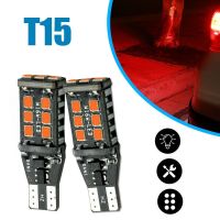 หลอดไฟเบรกแฟลชชิ้นส่วนแสงสูงไฟหยุดสีแดง T15 12LED 921 912