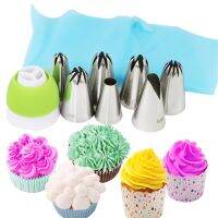 9 pcs set big size 2D 2A 1E 336 1B 1C 686 cake piping tips set russian flower nozzles set sliocne pastry bag coupler