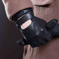 2021Mens Leather Touch Screen Gloves Male Breathable Goatskin Thin Spring Autumn Driving Anti-skid Leather Gloves Men NZ157