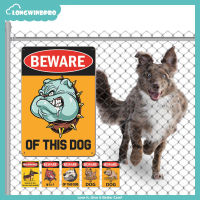 Dog Warning Sign Beware of the Dog Vintage Poster Wall Sign Warning labels Cartoon Bar Decorate As Gift Personalized Pet Accessories