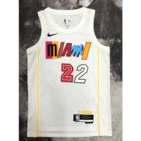 Hot 【hot pressed】2023 nba jersey Miami Heat No.22 Butler white city edition basketball jersey