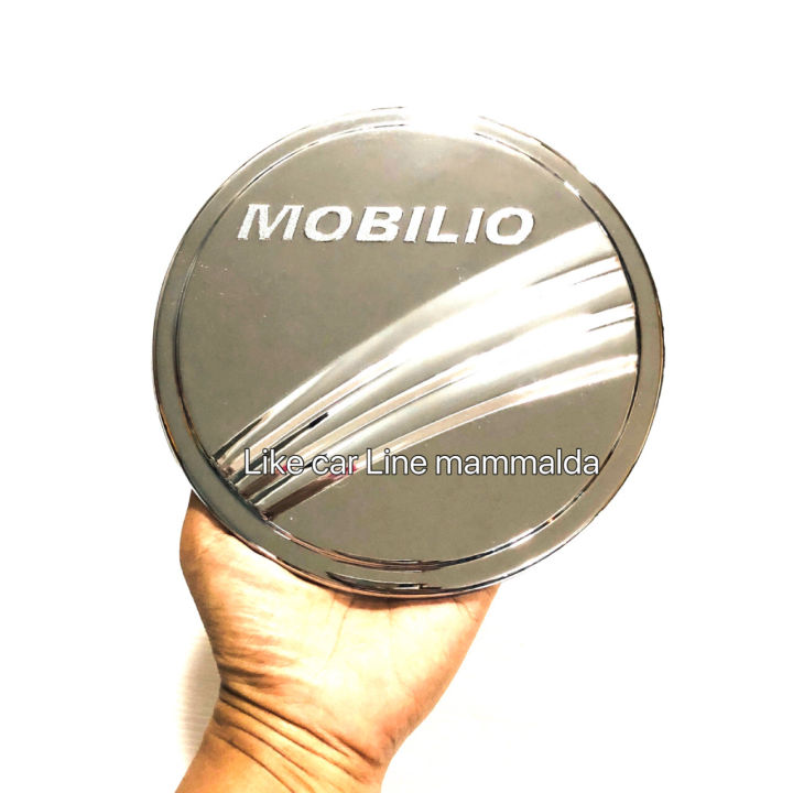 mobilio-เบ้ากันรอย-ครอบมือจับ-ครอบฝาถังน้ำมัน-สีโครเมี่ยม