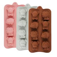 Silicone Chocolate Molds  8 Cavity  lovely Lion cubs hippo Wedding Candy Baking Molds Cupcake Decorations Cake Mold Cute Mold Bread  Cake Cookie Acces