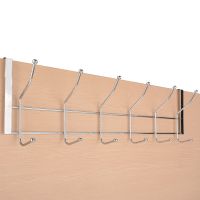 【YF】 12 Hooks Stainless Steel Over The Door Hanger Coat Hat Clothes Bag Storage Hanging Rack Holder Household