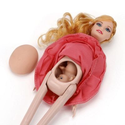 ชุดตุ๊กตาของเล่นเด็กตั้งครรภ์ตุ๊กตาตั้งครรภ์ตุ๊กตาชุดสูทมีทารกอยู่ในท้องของเธอสำหรับเด็กตุ๊กตา Barbie ของเล่นเสริมการเรียนรู้2022