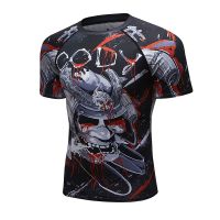 Cody Lundin  High Quality Men Cool Design MMA BJJ Compression Rashguard Raglan Sleeve Gym Short Sleeve Male T-Shirt sublimation