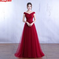 【YF】 DongCMY New Elegant Off Shoulder Party Dresses Formal Dress Long Big Mother of the Bride Woman Plus Size Wedding Gown