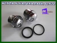 #น็อตหัวโช๊ค ชุบโครเมี่ยม พร้อมโอริง / HONDA NOVA, TENA, DASH, SONIC Front Fork Head Cover Set CHROME with Oring