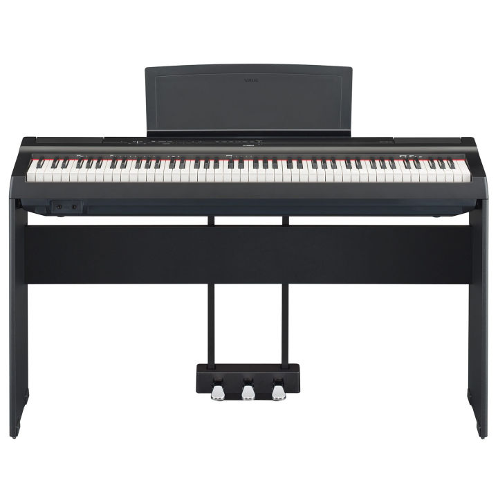 yamaha-p-125-เปียโนไฟฟ้า-เปียโนดิจิตอล-88-คีย์-black-พร้อมที่เหยียบ-3-แป้น-lp-1b-แถมฟรีขาตั้งเปียโน-amp-เก้าอีเปียโน-amp-อแดปเตอร์