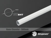 (2 PCS.) Bitspower None Chamfer Brass Hard Tubing OD14MM Deluxe White - Length 500 MM