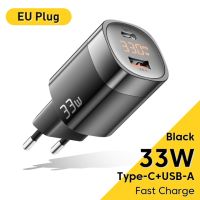 Essager 33W 30W USB GaN ชนิด C ชาร์จเร็ว QC PD 3.0 3 0 USB-C ตัวชาร์จไฟสำหรับ iPhone เร็ว14 13 Pro Max ที่ชาร์จแสดงผล