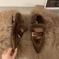 Women Thick Fur Winter Slippers Warm Shoes Slippers Platform Heels Casual Cotton Home Slides Boots New Plush Women Shoes