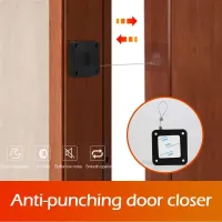 Punch-free Automatic Door Closer With Stickers Hooks Strong 800g Tension Cierre Puerta For Drawers Rawstring Door Closure Closer