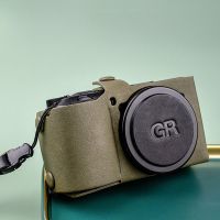 กล่องเคสโทรศัพท์กันกระแทกผิวฐานเคสหนังทำมือเคสสำหรับ Ricoh GR2แท้กระเป๋าหนังวัวบอดี้ J15