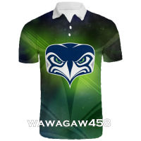 2023 new design- NFL Series Seattle Seahawks 3D Digital Printed t-Shirt Short-Sleeved polo Shirt09