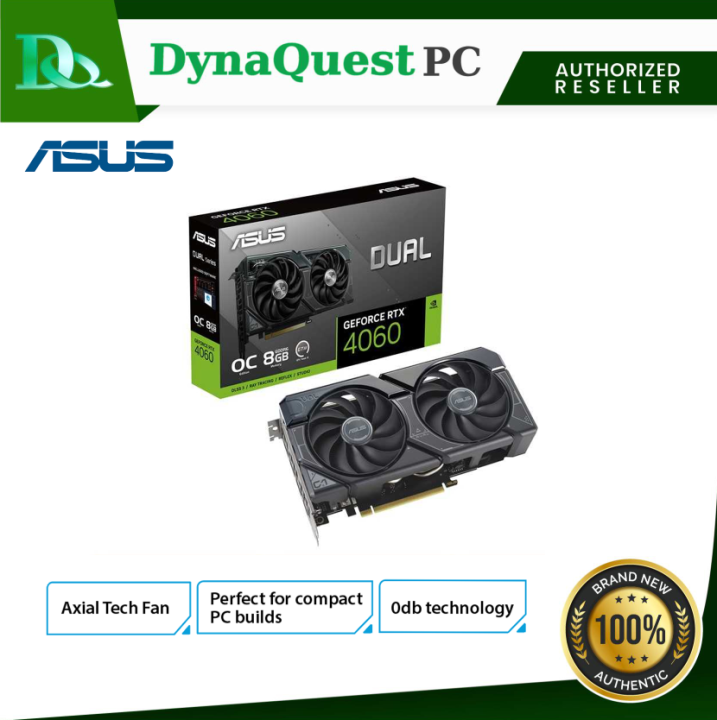 ASUS Dual GeForce RTX 4060 Ti 16GB OC Edition GDDR6 (PCIe 4.0, 16GB GDDR6,  DLSS 3, HDMI 2.1a, DisplayPort 1.4a, 2.5-slot design, Axial-tech fan  design, 0dB technology) DUAL-RTX4060TI-O16G 