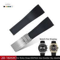 2023 New★★ สายนาฬิกาข้อมือ ยางซิลิโคนนิ่ม 22 มม. สําหรับ Rolex DeepSea Sea-dweller Sky-dweller DeepSea Watch Band Tudor Seiko Belt