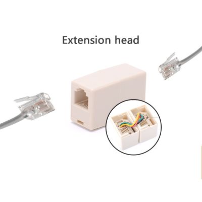 【CW】 10 Pcs Extension Straight-through Header Rj11 Terminal Ethernet Coupler