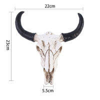 แขวนผนังตกแต่ง3D Shofare Horns Skull เครื่องประดับ Longhorn แกะวัว Skull Art Craft สัตว์ป่า Figurine Home Decor ฮาโลวีน