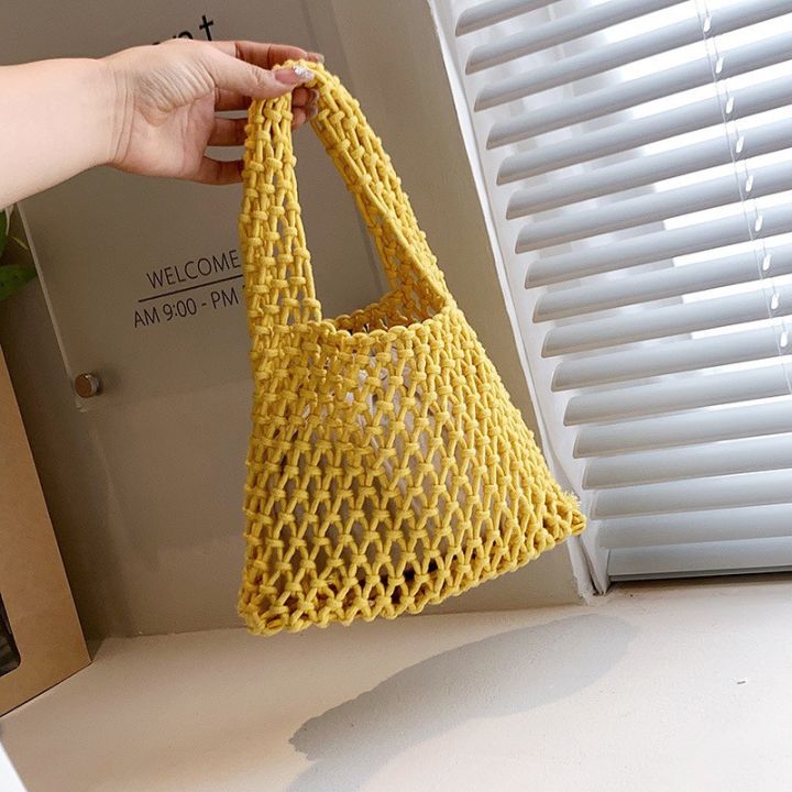 koreafashionshop-kr1838-กระเป๋าเชือกถักmini-มีถุงผ้าให้-งานน่ารัก-minimal