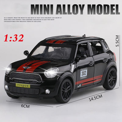 1:32รถของเล่น Mini Countryman Diecast โลหะผสมโมเดลรถเหล็กสำหรับมินิคูเปอร์รุ่นรถลากของเล่นขนาดเล็ก