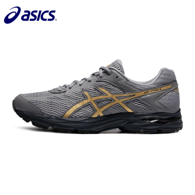 2023 Asics GEL-FLUX 4สำหรับทั้งหญิงและชายระบายอากาศที่สะดวกสบายกันกระแทกสีเทาทองรองเท้ากีฬา1011A614-023