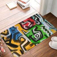 【cw】 Graffiti Outdoor Non Street Abstract Bedroom Entrance Door Doormat Floor Decoration Rug ！